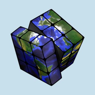 Earth Cube - Rubik's Cube Inspired Design for people who know How to Solve a Rubik's Cube T-Shirt