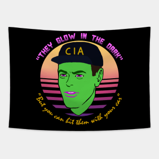 They Glow In The Dark - CIA, Undercover, Terry Davis, Meme Tapestry