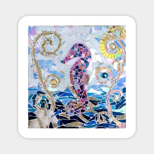 Seahorse Mosaic Magnet