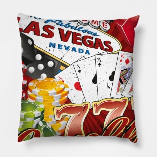 Las Vegas Casino Gambler Pillow