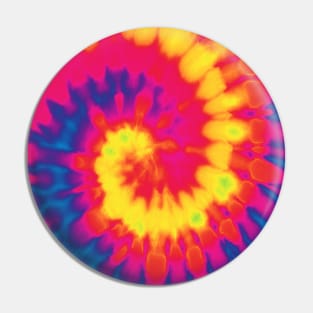 Bright Multi Color Tie Dye Print Pin