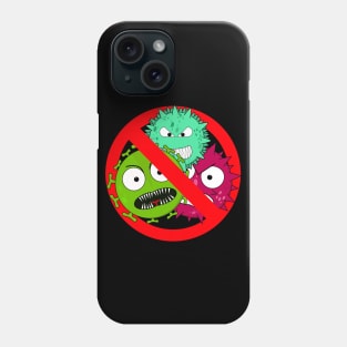 Virus free zone sign Phone Case