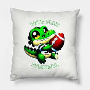 Let's Play Football Cute Gator Pillow