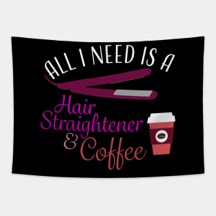 Hair Stylist Coffee Hair Straightener Tapestry