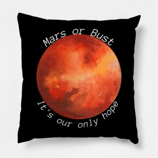 Mars or Bust Pillow