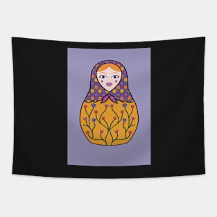 Checks & Flowers Russian Doll Tapestry