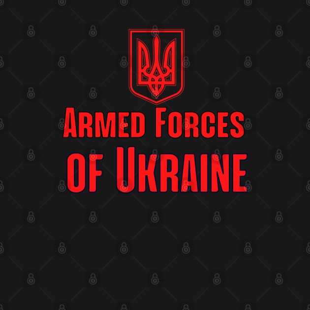 Armed Forces of Ukraine  Trident Black Red Classic Colour by FrogandFog