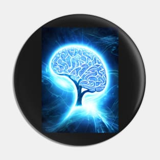 Electric Brain Waves - AI Generated Sci Fi Concept Art - Pin