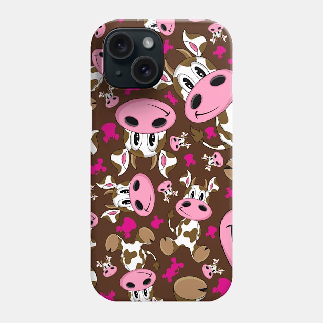 Cartoon Cow Phone Case by markmurphycreative