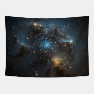 Space, stars, fantasy, pattern, si-fi, dark blue Tapestry