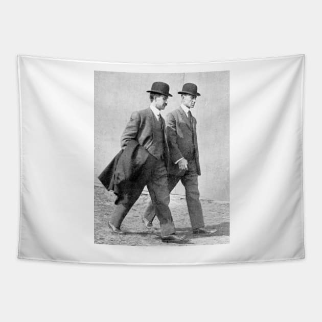 The Wright brothers, US aviation pioneers (H423/0251) Tapestry by SciencePhoto