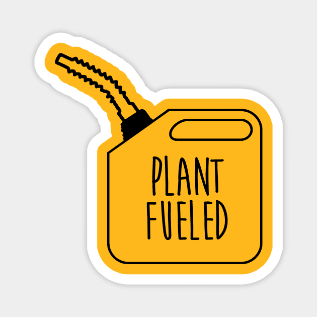 Plant Fueled Vegan Gains Lifting Gym Workout Based Vegetarian Veganism Minimalist Magnet by GraviTeeGraphics