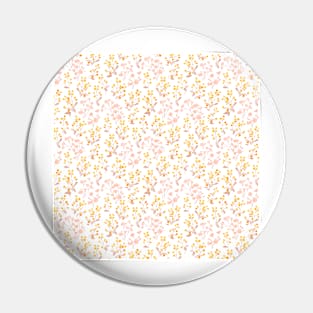 Yellow and Pink Minimalist Flowers Pattern Pin