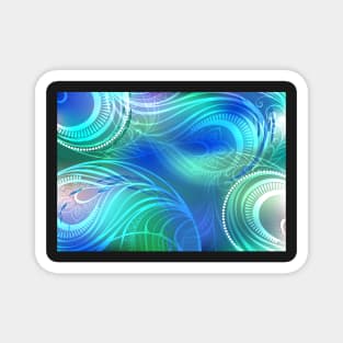 Iridescent Peacock Background Magnet