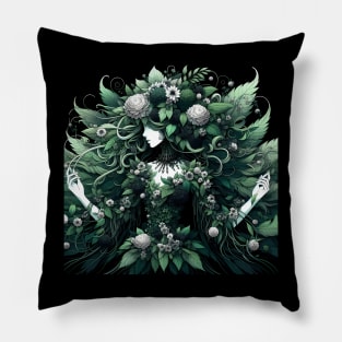 Metal ghotic lady poison flower Pillow