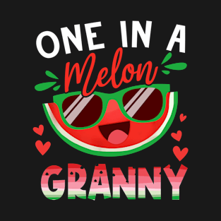 One In A Melon Granny Watermelon Family Matching T-Shirt