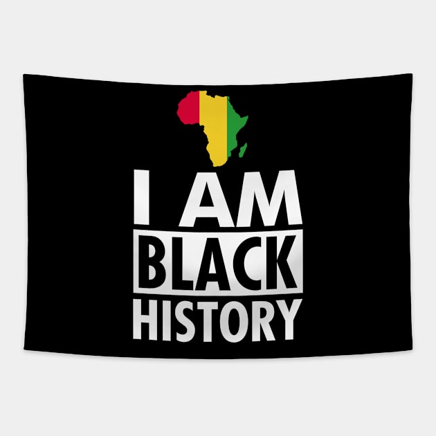 I am black history African heritage Tapestry by Shirtttee