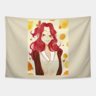 Red Head Girl Tapestry