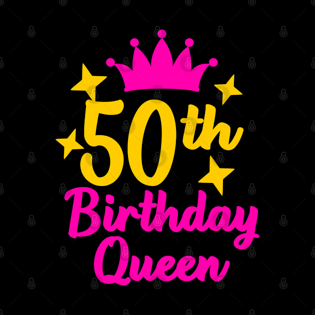 50th Birthday Queen, 50th Birthday Gift for Women by JPDesigns