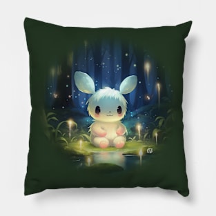 Alone in the mysterious forest Pillow