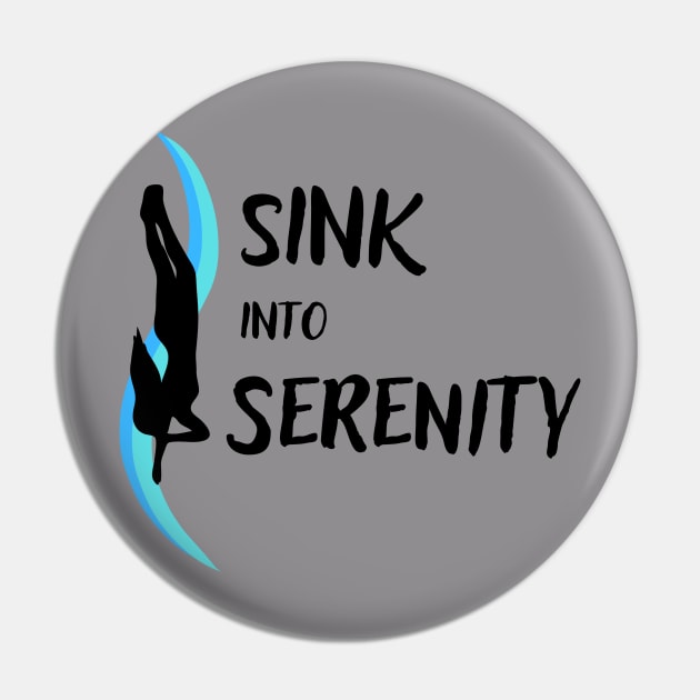 Sink into Serenity | Freediving | Freediver | Ocean lover | Diver | Apnea Pin by Punderful Adventures