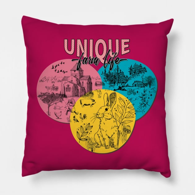 Unique Farm Life - Cottagecore Pillow by Persius Vagg