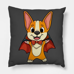 Vintage Corgi Vampire Pillow