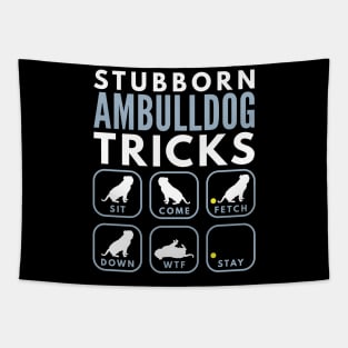 Stubborn AM Bulldog Tricks - Dog Training Tapestry