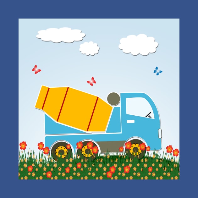 Cement mixer truck by Gaspar Avila