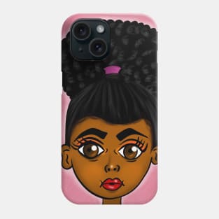 black girl magic digital art illustration Phone Case