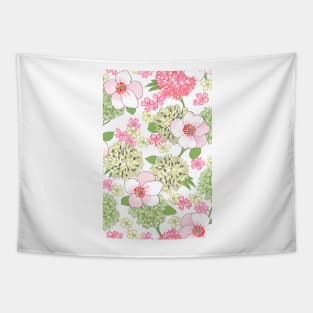 pastel toned flower pattern Tapestry