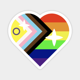 Inclusive Progress Pride Flag Heart 2022 Magnet