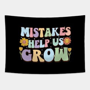 Groovy Growth Mindset Positive Retro Teachers Back To School Tapestry