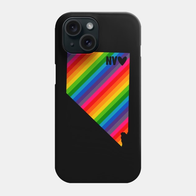 USA States: Nevada (rainbow) Phone Case by LetsOverThinkIt