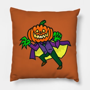 Jack O'Lantern in a Cape Pillow