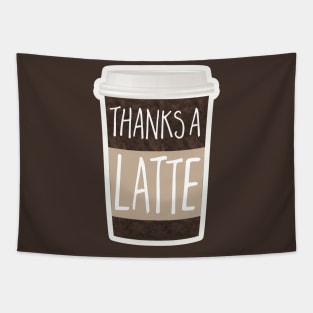 Thanks a latte coffee pun Tapestry