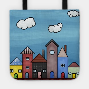 Whimsical City Street Tote