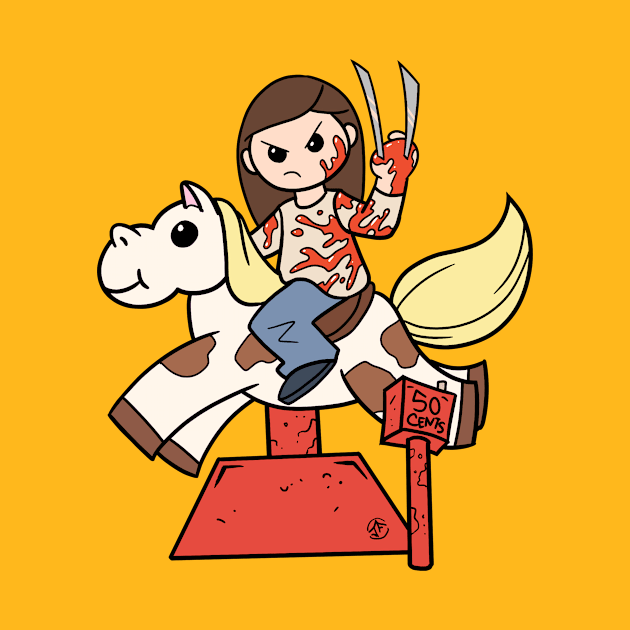 X-23 on a pony by josesartcave