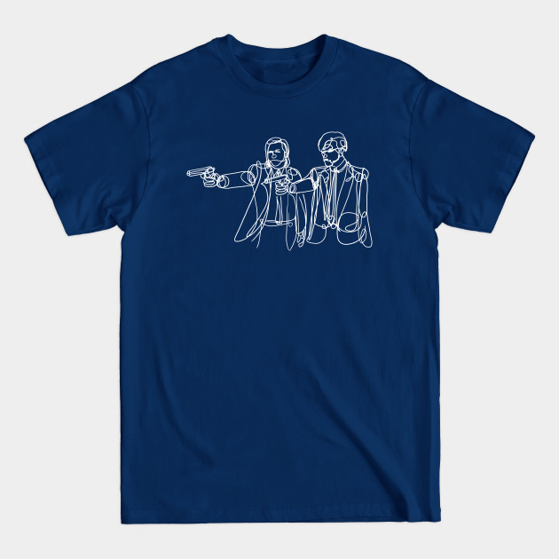 Disover Vincent and Jules. White line - Pulp Fiction - T-Shirt