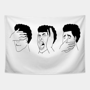 see, hear, speak no evil Tapestry