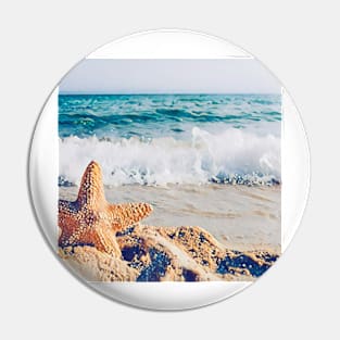 Starfish Resting with  Sea View Pin