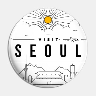 Seoul Minimal Lineal Poster Pin