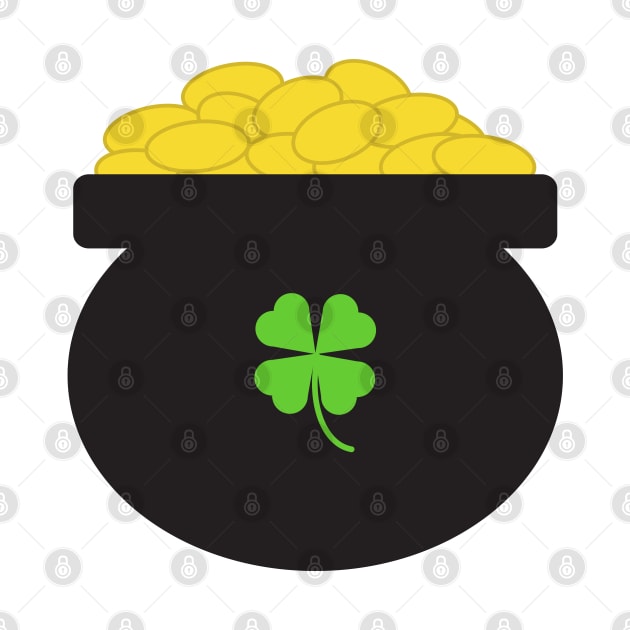 Pot of Gold Shamrock St Patrick's Day by Kelly Gigi