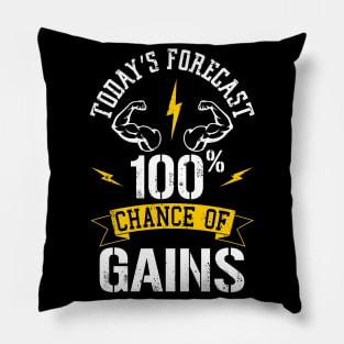 Today's Forecast 100% Chance of Gains Pillow