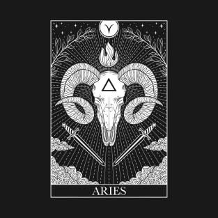 Zodiac sign tarot card Aries T-Shirt