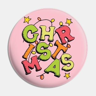 Christmas Typography Pin