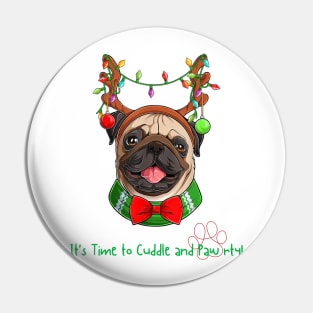 Pug christmas Pin