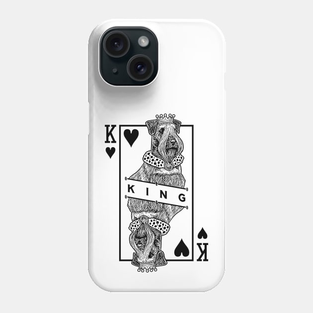 Cesky Terrier King Of Hearts Funny Dog Lover Pop Art Phone Case by Grandeduc