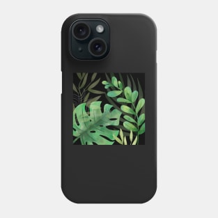 Green Oasis_Black Background Phone Case