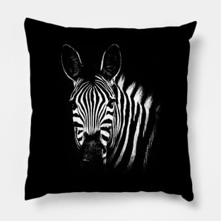 Zebra / Risograph Artwork Pillow